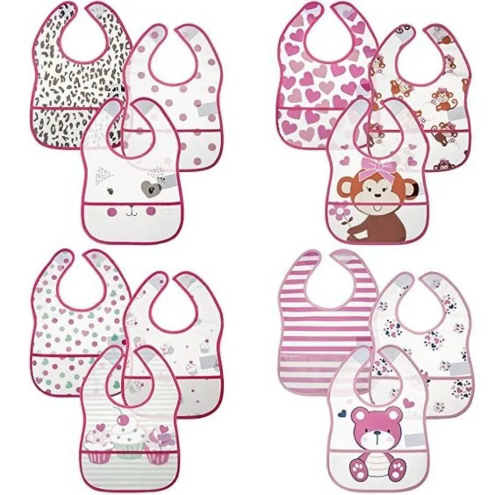 Little Me 3 pk - Toddler Bibs with Crumb Catcher ~ NEW!!!